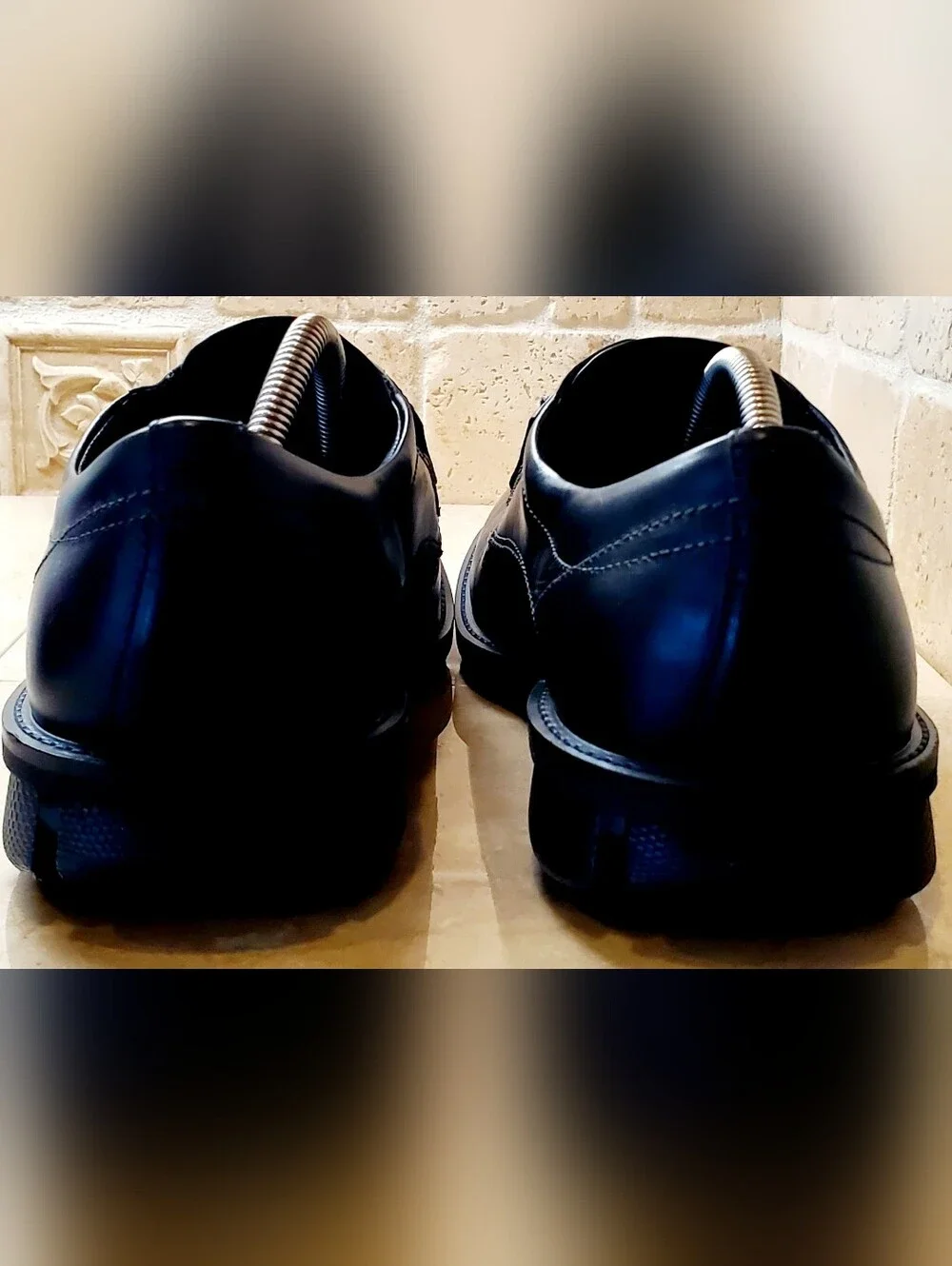 Ecco Men's Black Leather Slip-On Loafers Size 11-11.5 (45)